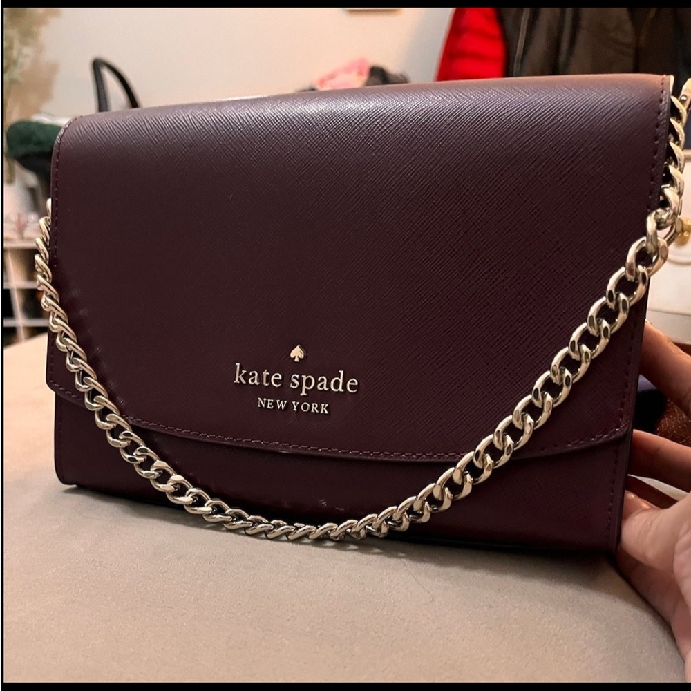 Burgundy Kate Spade Carson Convertible Crossbody Bag